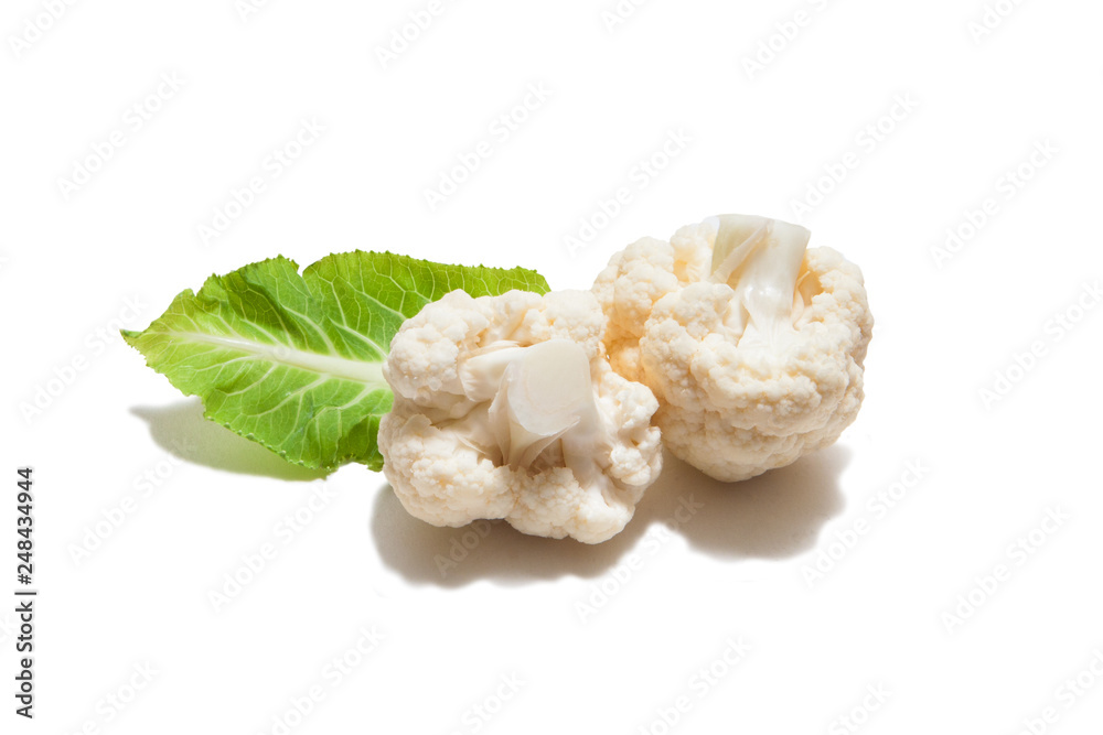 Cauliflower cabbage vegetable on white background. 