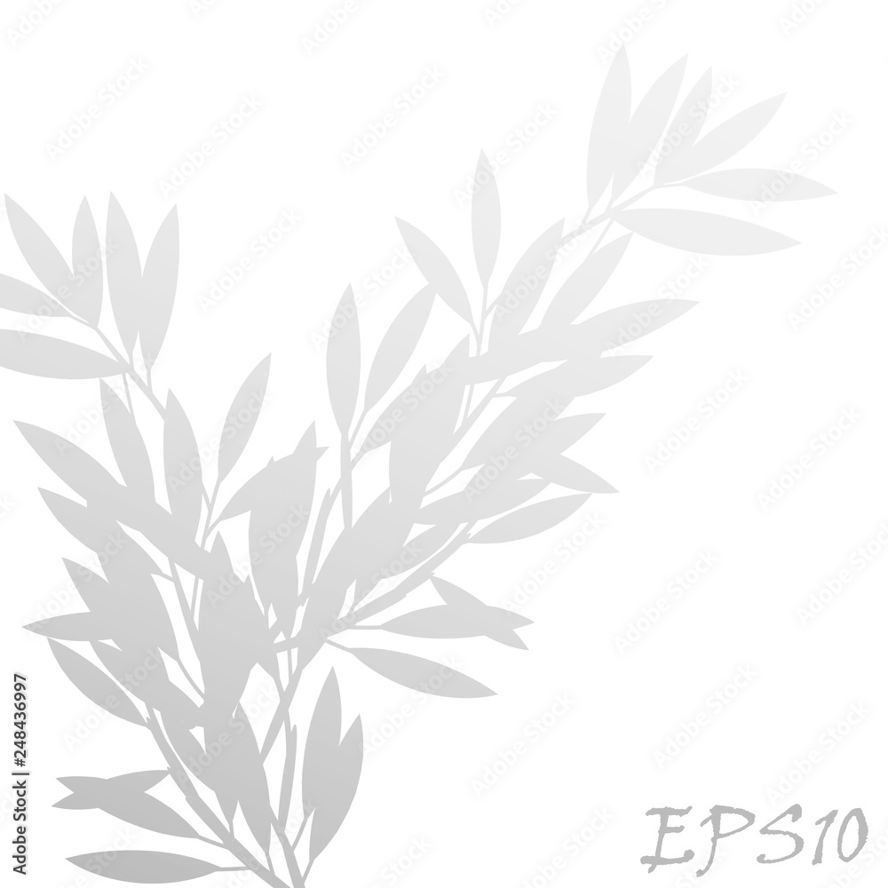 Vector abstract gray shadow background of natural leaves tree branch Vector abstract gray shadow background of natural leaves tree branch