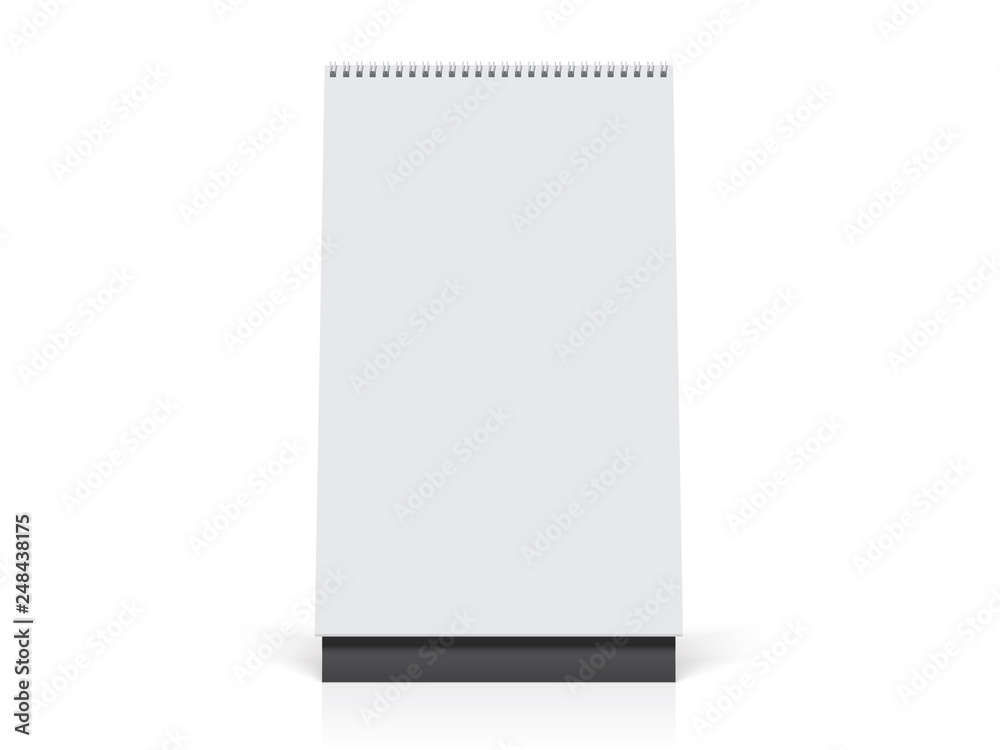 paper desk spiral calendar mockup vector template paper desk spiral calendar mockup vector template