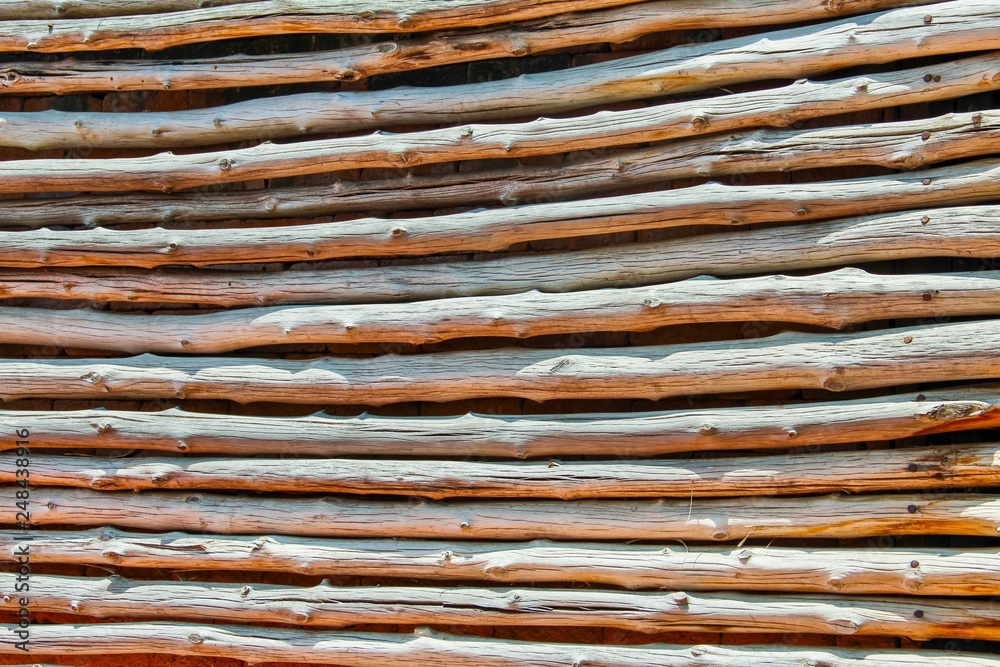 Wooden sticks wall Wooden sticks wall
