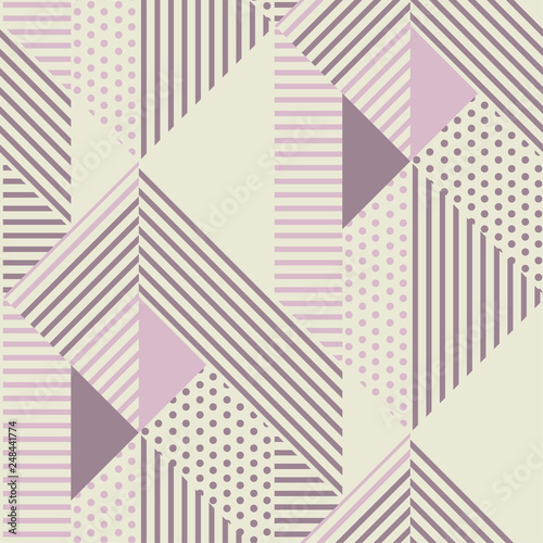 Geometric seamless pattern in scandinavian colors
