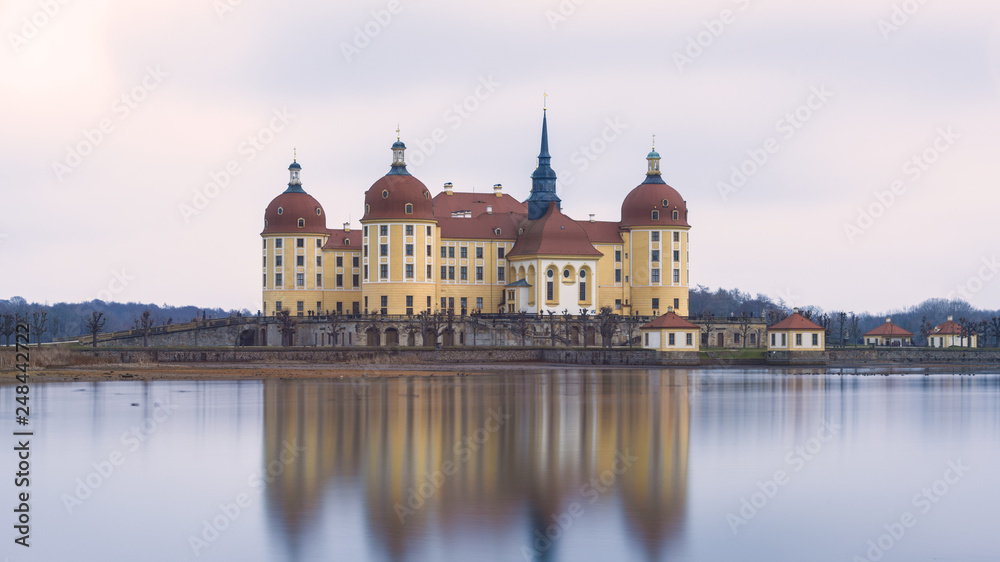 Baroque Moritzburg Castle, Dresden, Free State of Saxony, Germany, Europe