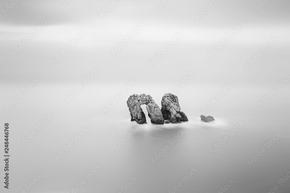 Naklejka premium Urro jabłoń, drzwi, w Liencres, Kantabria