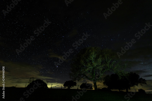 Night photography near Santiba  ez el Bajo. Extremadura. Spain.