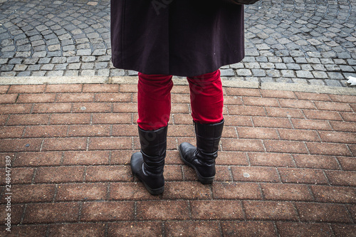 red and black