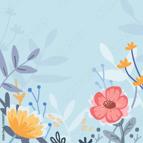 flower pattern pastel style