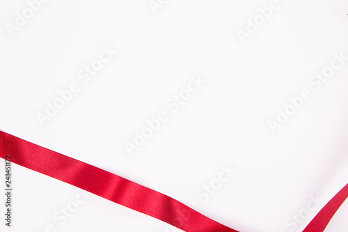 Free Download red ribbon on white background - GFXLoad