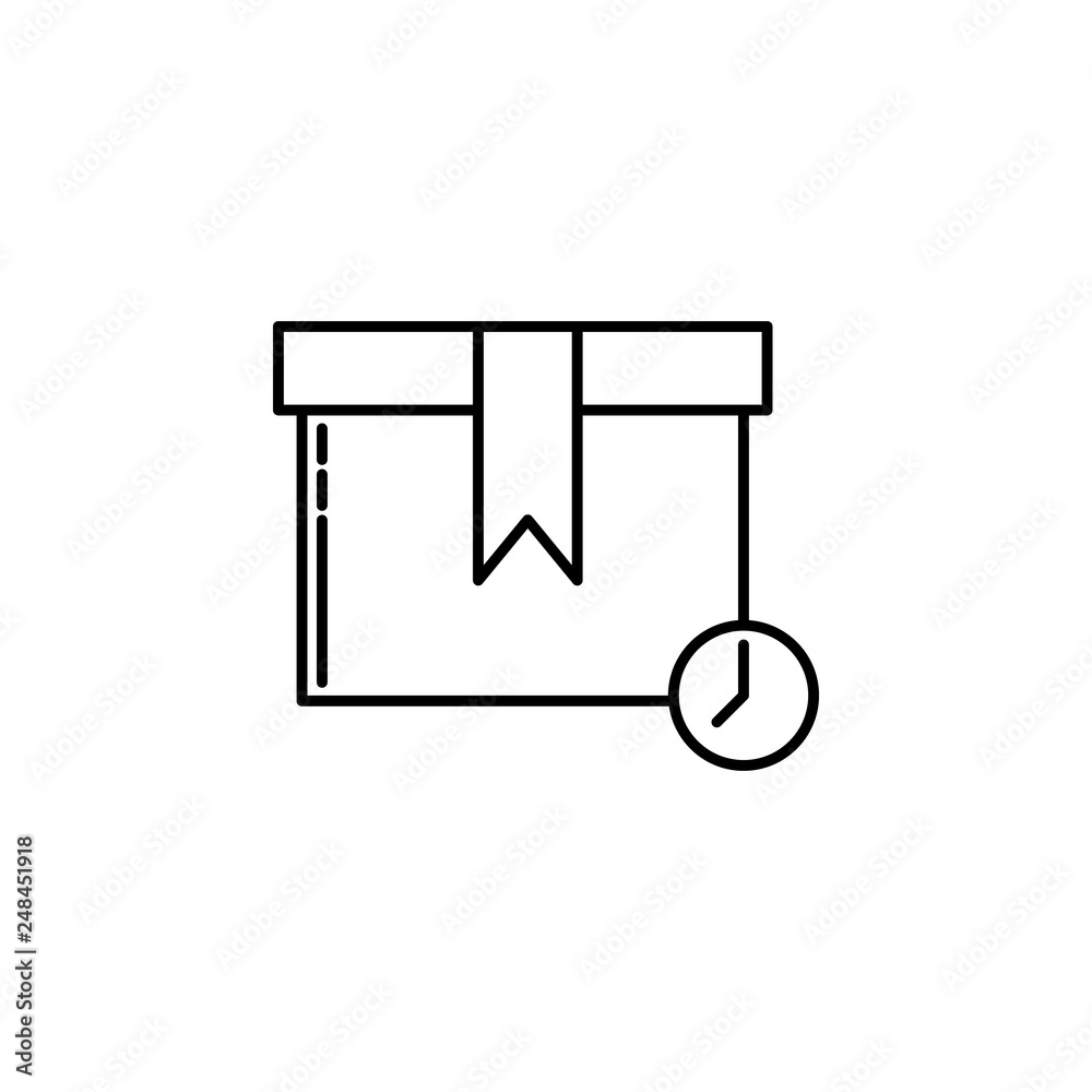 parcel waiting. Signs and symbols can be used for web, logo, mobile app, UI, UX