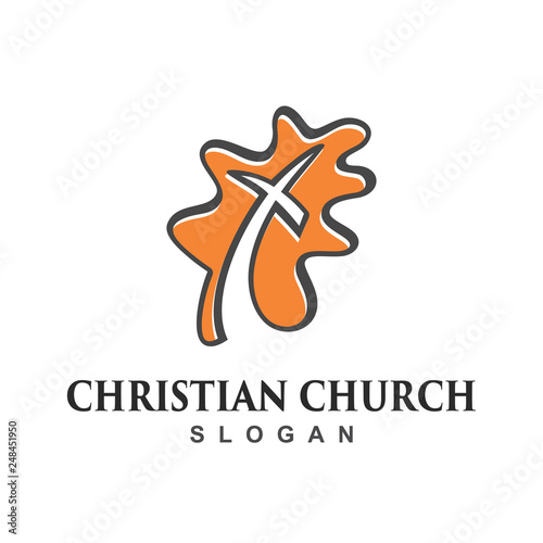 christian church logo design template