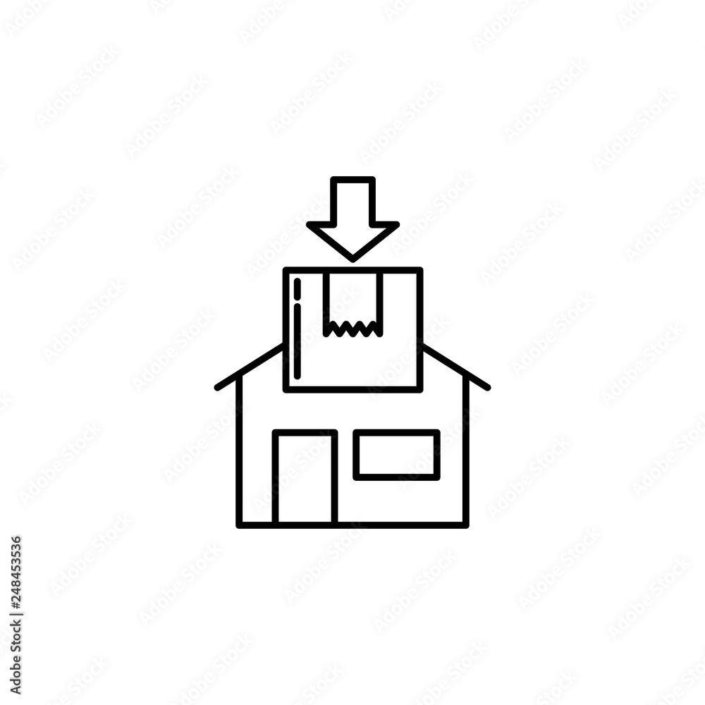 delivery home parcel. Signs and symbols can be used for web, logo, mobile app, UI, UX delivery home parcel. Signs and symbols can be used for web, logo, mobile app, UI, UX