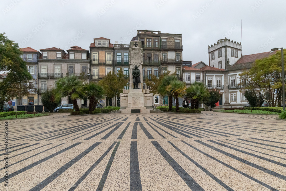 Small square in the center of Porto, Portugal Small square in the center of Porto, Portugal