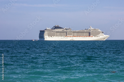 Cruse liner Splendida in sea, United Arab Emirates cruise, MSC vessel photo