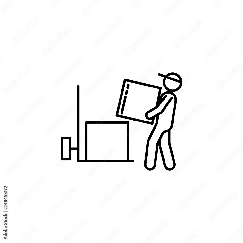 loader box. Signs and symbols can be used for web, logo, mobile app, UI, UX