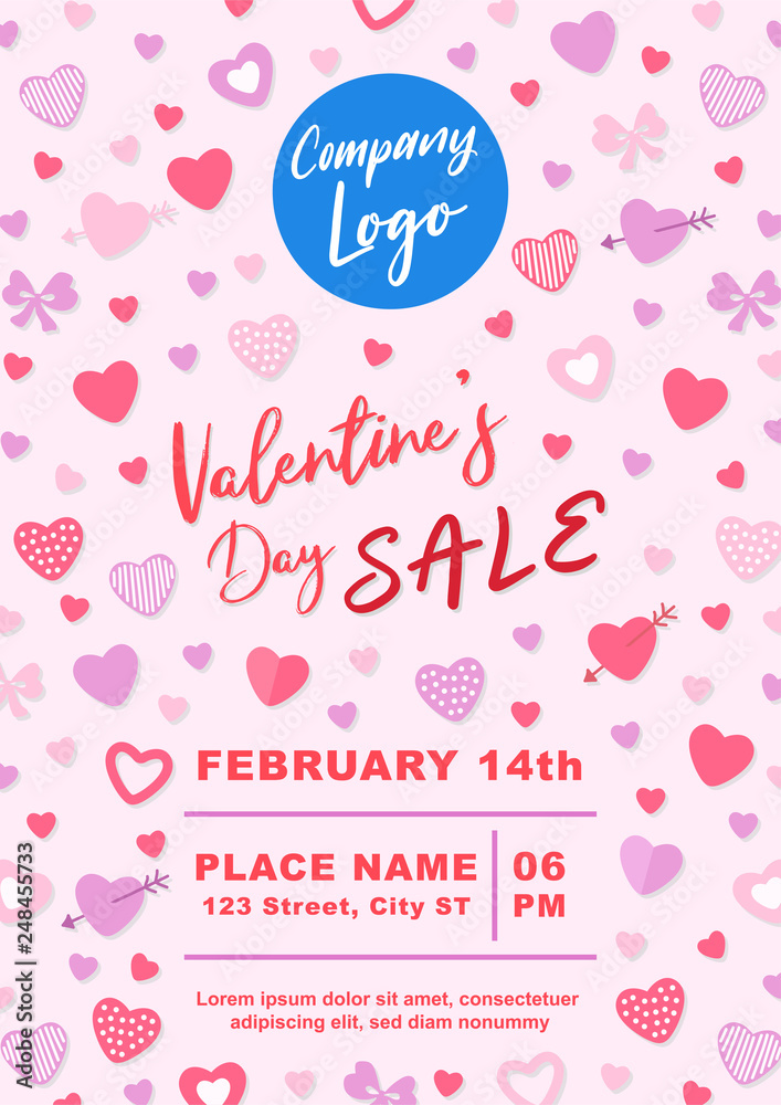 Valentines day concept banner background