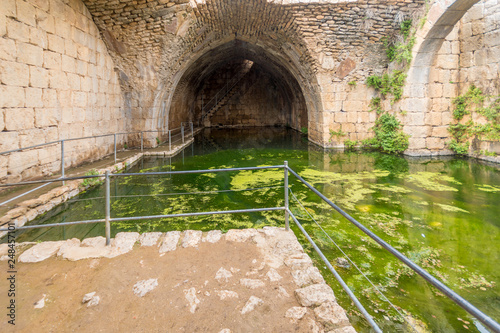 The large cistern (water reservoir) in the Nimrod Fortress photo