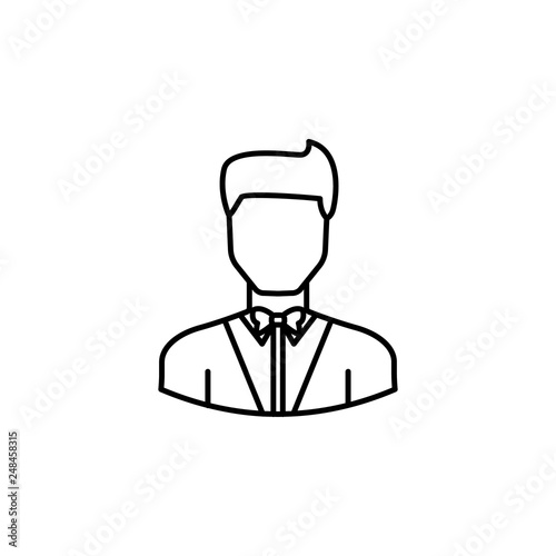 avatar showman outline icon. Signs and symbols can be used for web logo mobile app UI UX