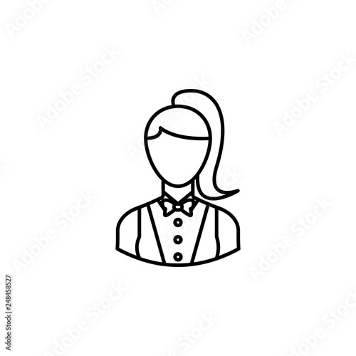 avatar croupier outline icon. Signs and symbols can be used for web logo mobile app UI UX
