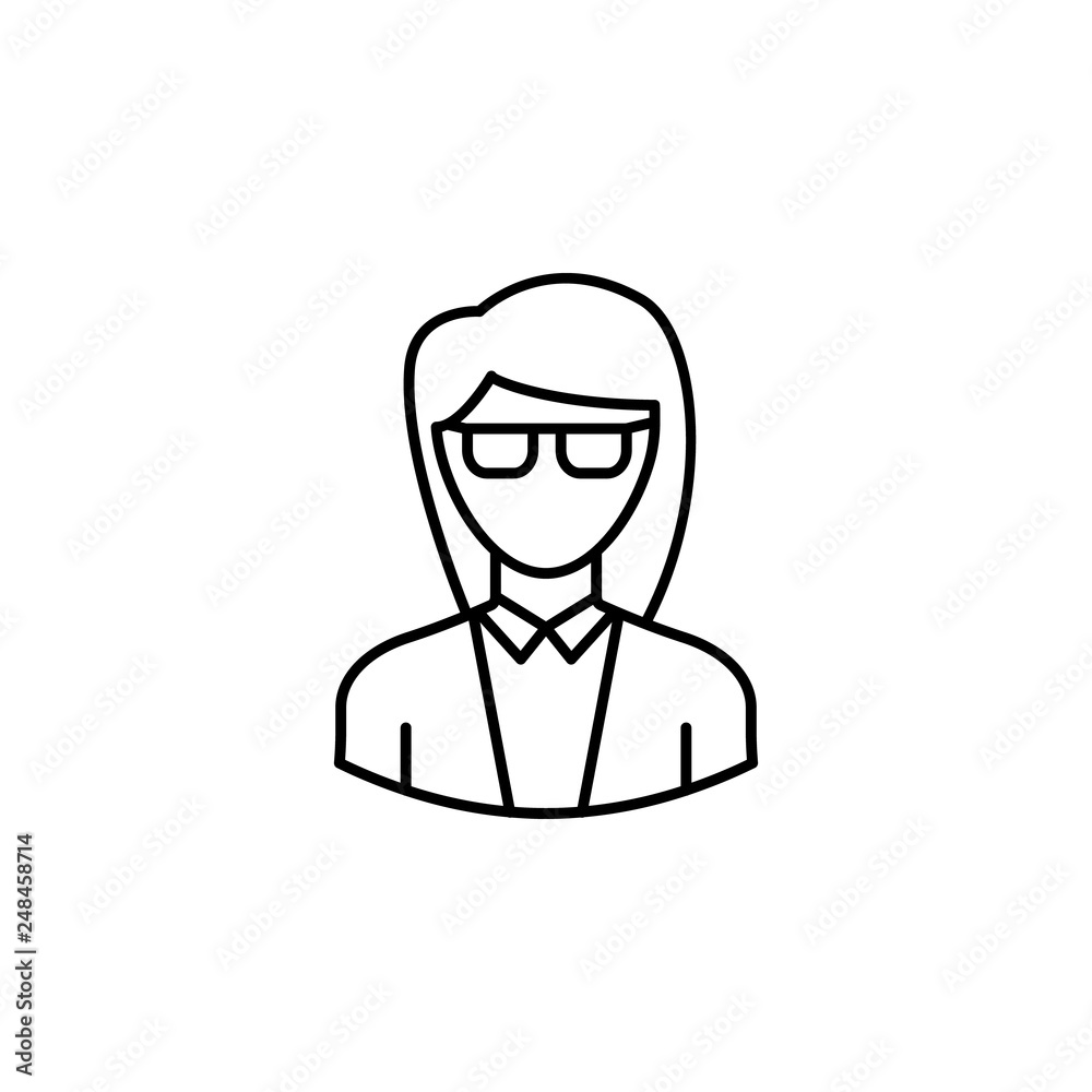 avatar manager outline icon. Signs and symbols can be used for web logo mobile app UI UX avatar manager outline icon. Signs and symbols can be used for web logo mobile app UI UX