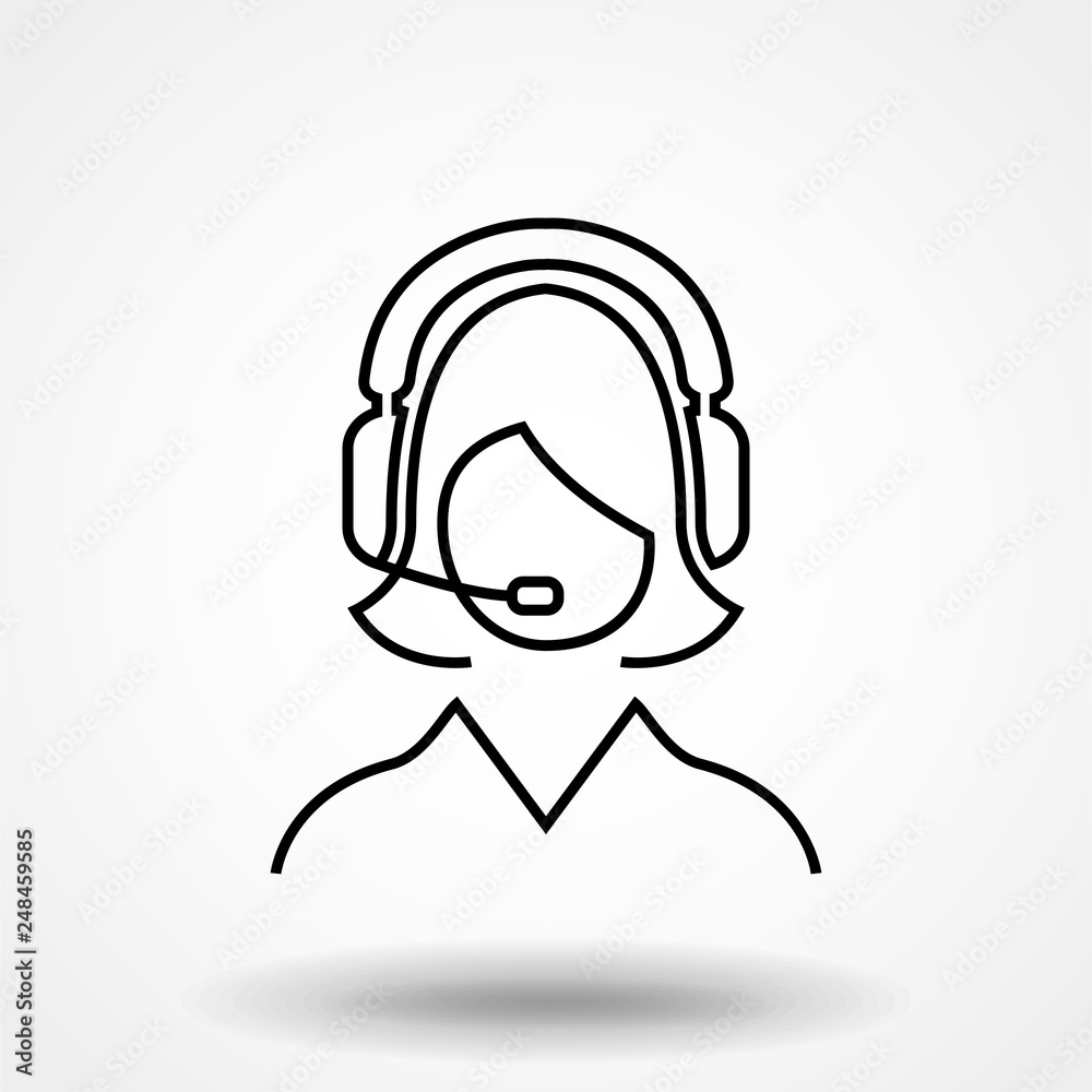 Call Center Icon Symbol. Premium Quality Isolated Operator Call Center Icon Element In Trendy Style. Call Center Icon Symbol. Premium Quality Isolated Operator Call Center Icon Element In Trendy Style.