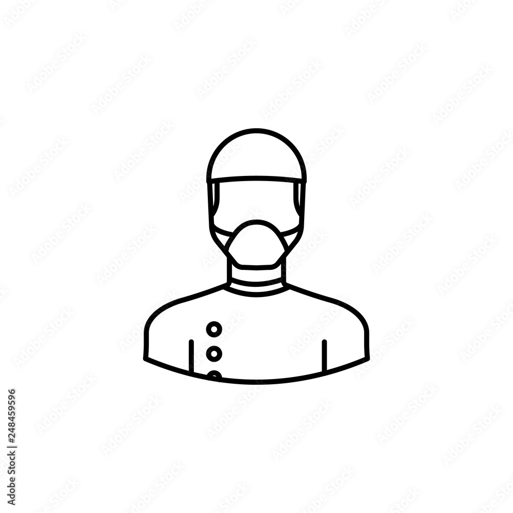 avatar surgeon outline icon. Signs and symbols can be used for web logo mobile app UI UX avatar surgeon outline icon. Signs and symbols can be used for web logo mobile app UI UX