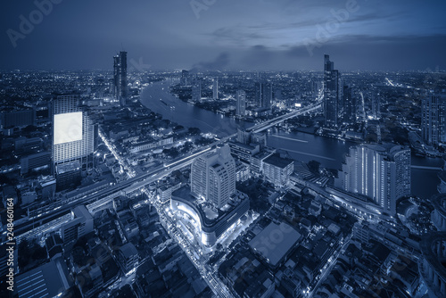 Bangkok night cityscape