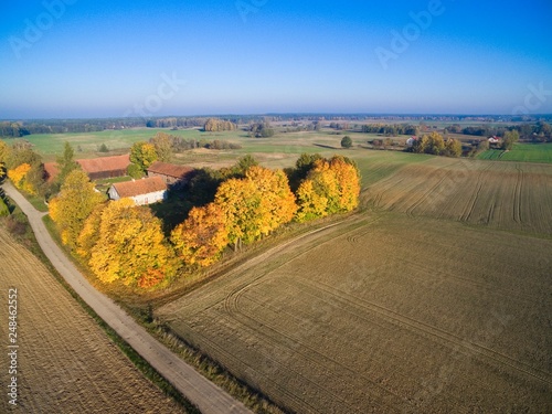 Aerial view of countryscape...