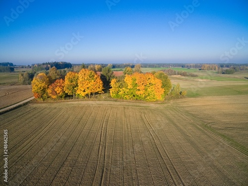Aerial view of countryscape...