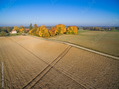 Aerial view of countryscape...