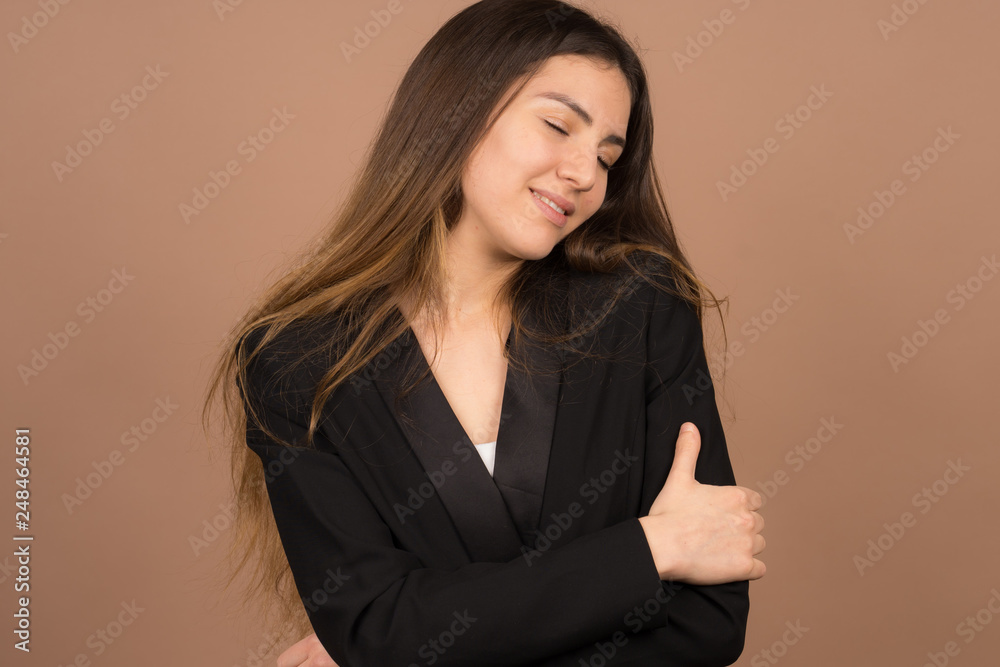 a successful business girl in a office a successful business girl in a office