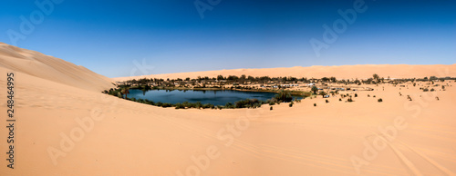 Ubari oasi in the Sahara desert, Fezzan, Libya, Africa photo