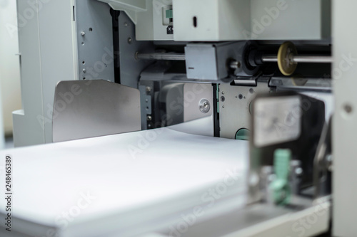 close up printing machine in typography b