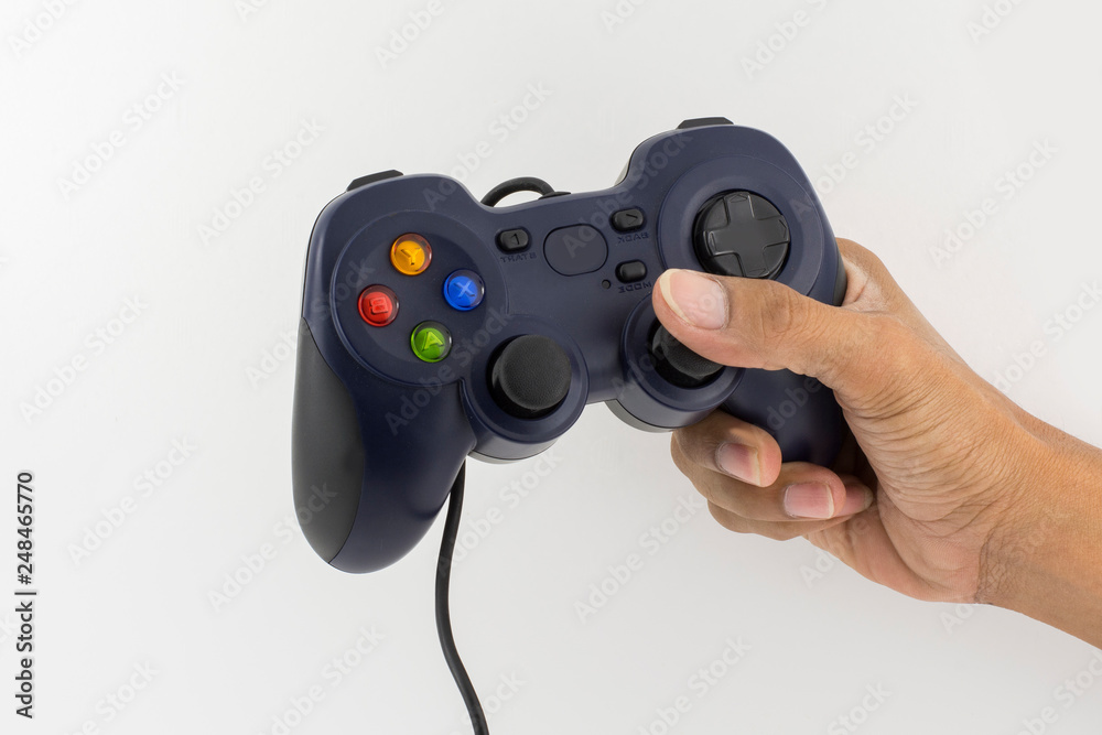 Gaming joystick in men's hands Gaming joystick in men's hands
