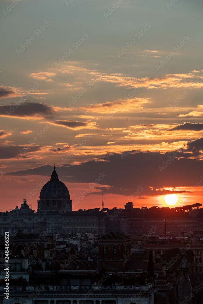 Fototapeta premium San Pietro al tramonto 