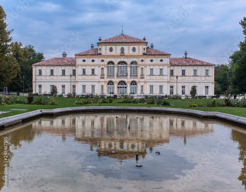 Turin, Piedmont, Italy - May 25, 2012: "Villa Tesoriera" (architect Giacomo Maggi, 1713-1715). The building now houses the Municipal Music Library.