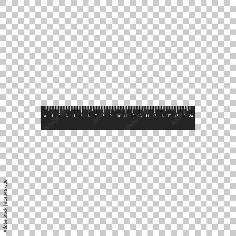 Ruler icon isolated on transparent background. Straightedge symbol. Flat design. Vector Illustration Ruler icon isolated on transparent background. Straightedge symbol. Flat design. Vector Illustration