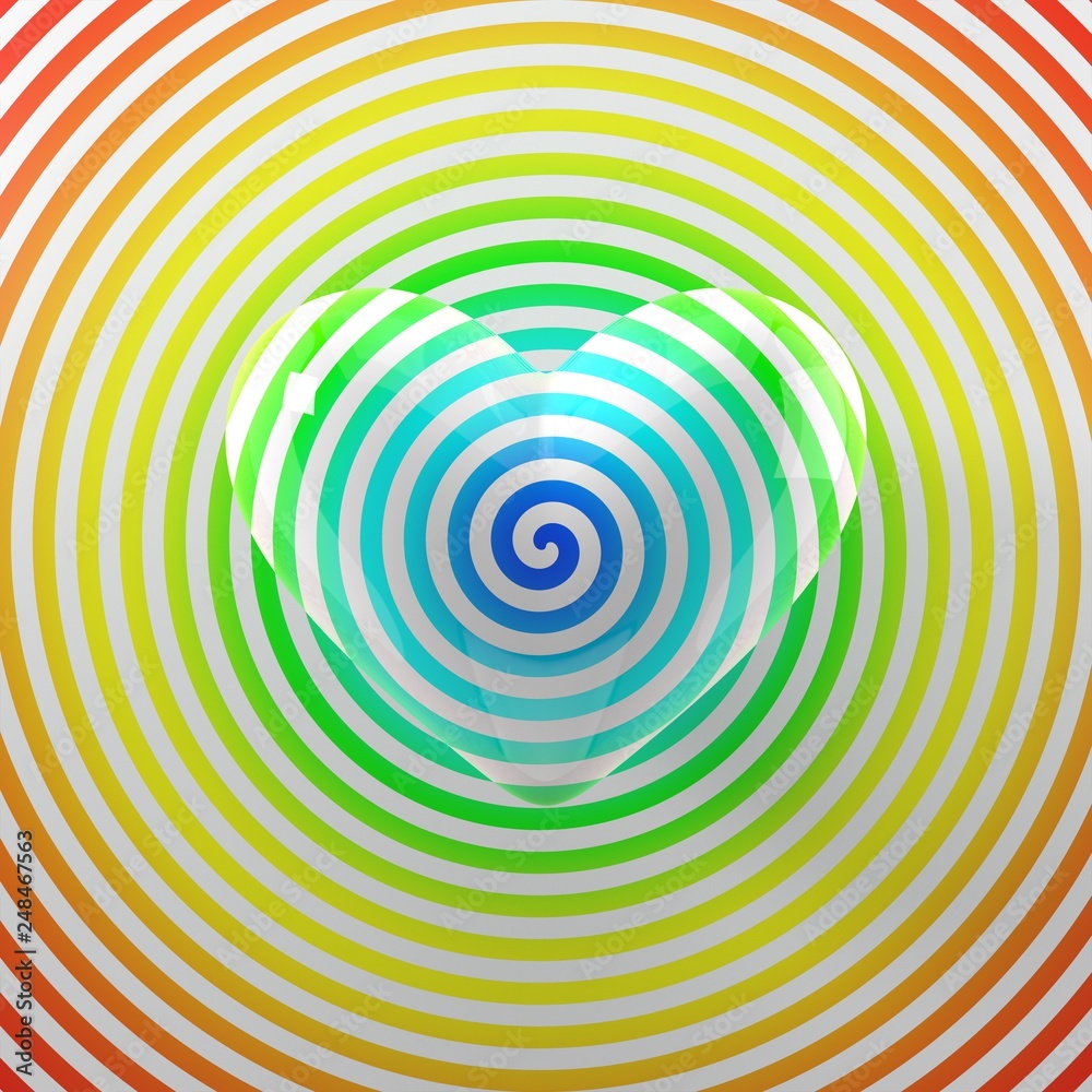 modern art concept with stripe painted heart. 3d illustration. modern art concept with stripe painted heart. 3d illustration.