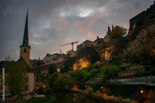 Night fall in Luxembourg