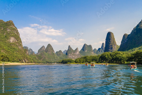 Li river bamboo boats