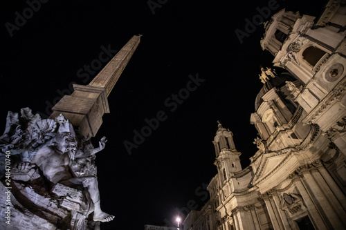 La Fontana dei 4 Fiumi di Piazza Navona a Roma