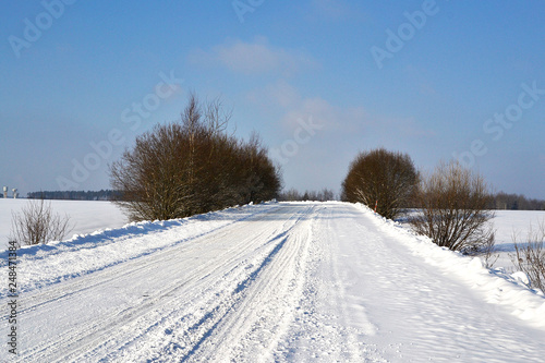 winter landscape road in the snow © per444inka