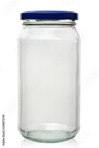 empty jar with lid isolated