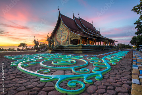 Wat Phuproud magical glow at sunset. The only place in the world in Thailand 4/09/2016 © Aniroot