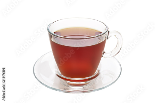 Czarna herbata na białym tle photo