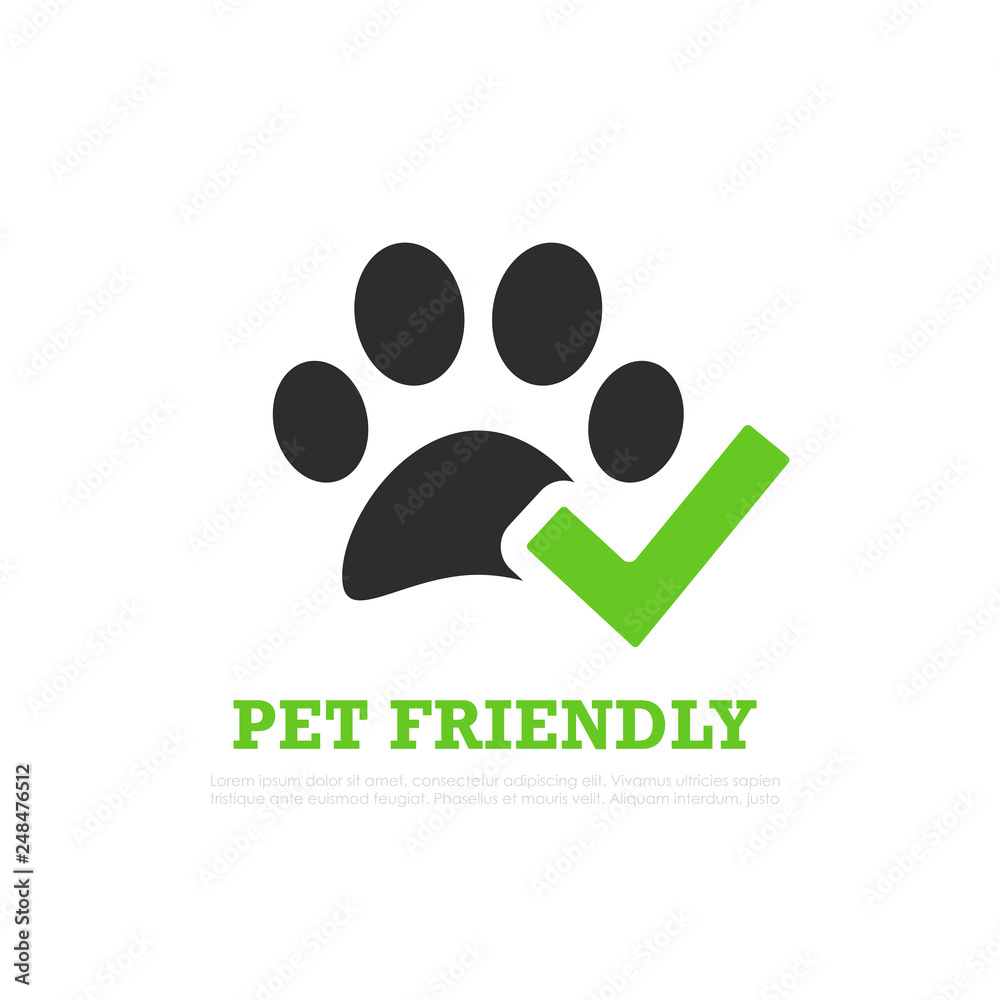 Pet friendly vector logo Векторный объект Stock
