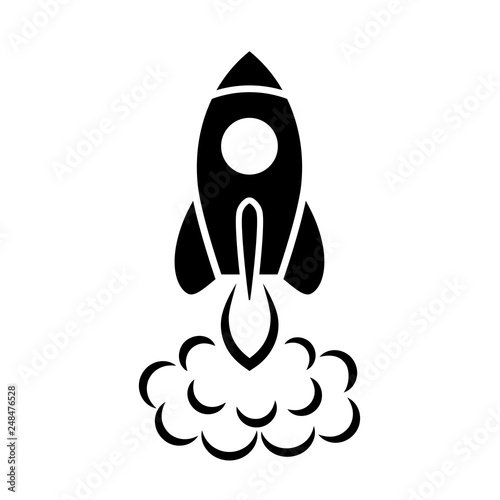 Rocket start vector icon