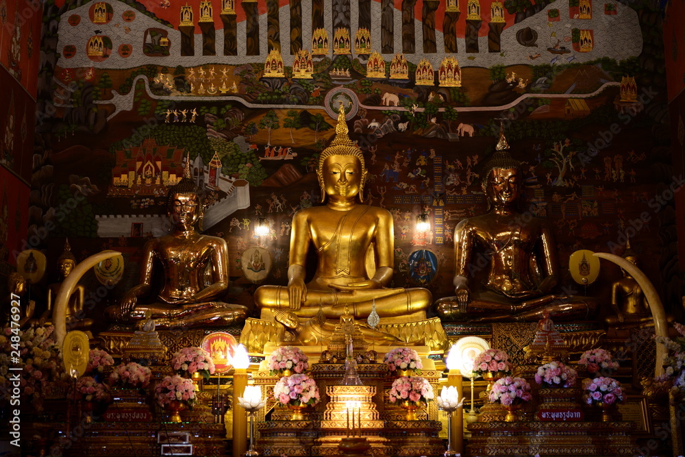 Buddhism statue in a temple in Thailand