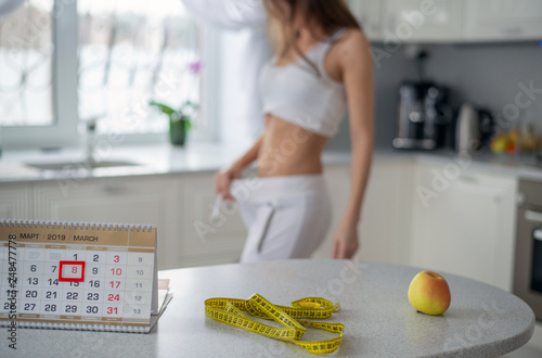 Lose weight by spring, the figure of a girl