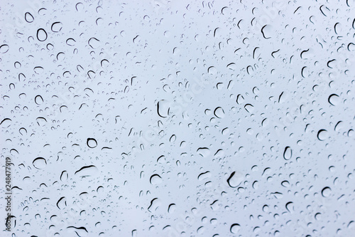 Rain drops on the glass of window