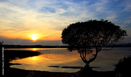 Wonderful sunset over Kenfig Pool