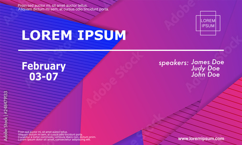 Conference invitation design. Geometric background